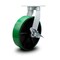 Service Caster 10 Inch Heavy Duty Green Poly on Cast Iron Caster with Brake and Swivel Lock SCC SCC-KP92S1030-PUR-GB-SLB-BSL - alternate 1